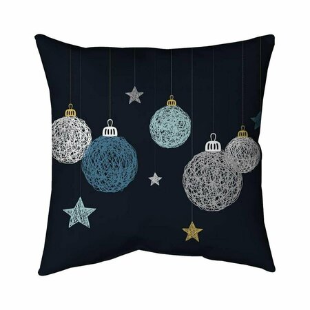 BEGIN HOME DECOR 26 x 26 in. Christmas Ball Vector-Double Sided Print Indoor Pillow 5541-2626-HO4